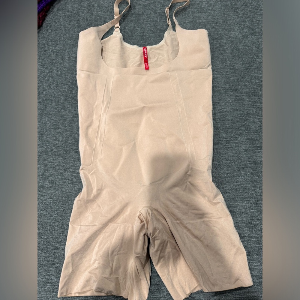 Spanx open bust shorts bodysuit